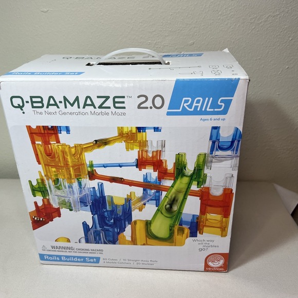 Mindware Other - Q-Ba-Maze Marble 2.0 - Rails Builder Set missing OnePiece Of 114 pieces